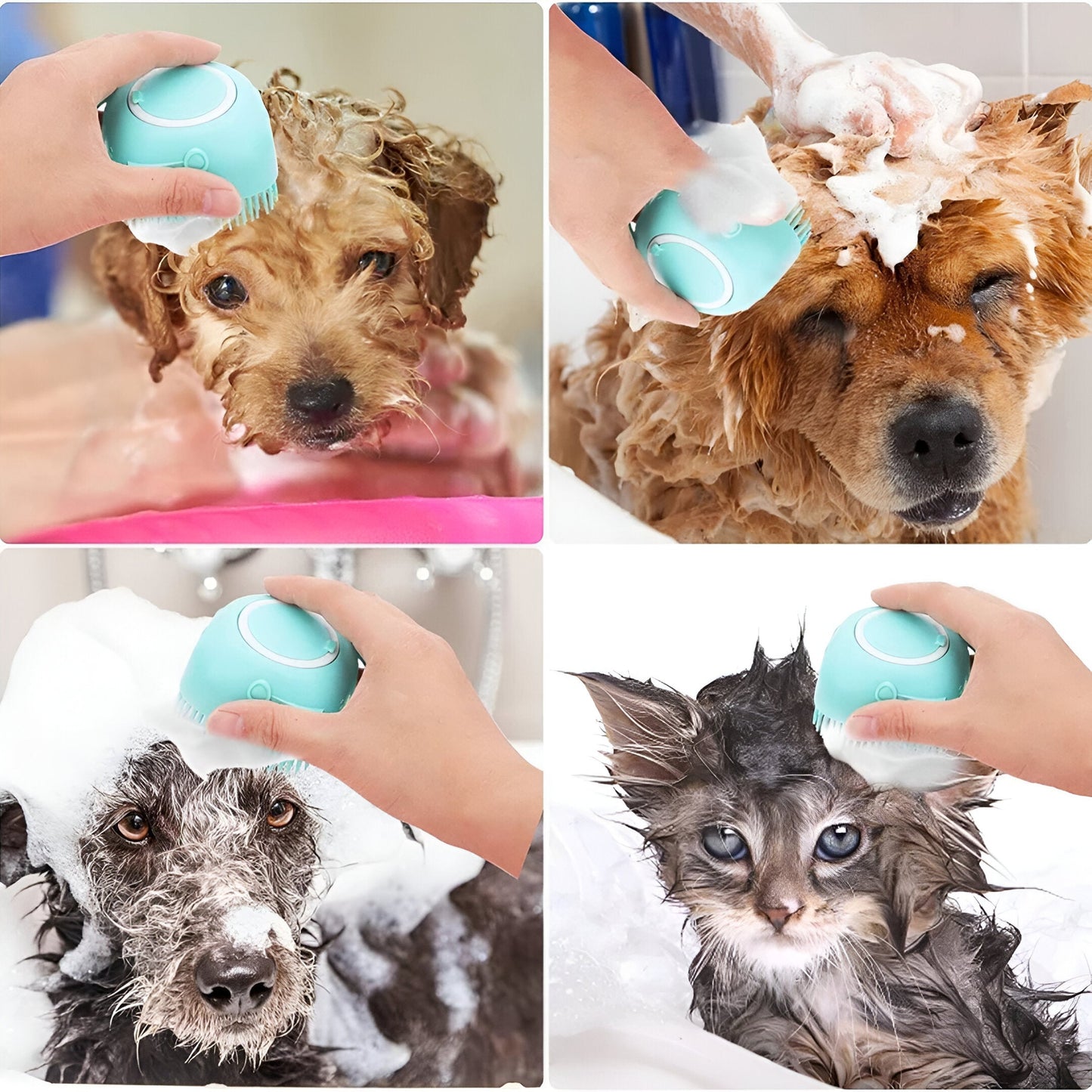 USEMORRA™ – Silicone Bath Brush for Pets