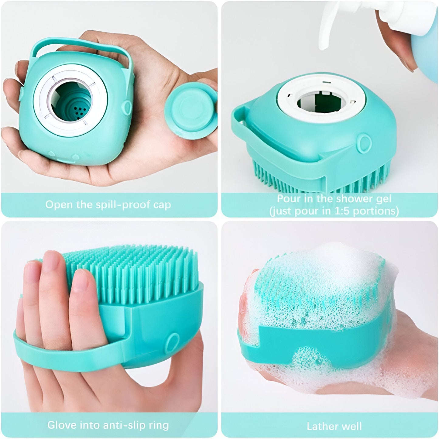 USEMORRA™ – Silicone Bath Brush for Pets