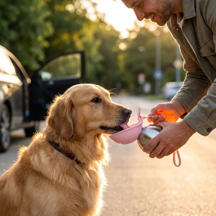 USEMORRA™ — The 2-in-1 Dog Water Bottle & Bowl