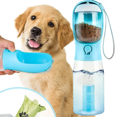 USEMORRA™ Portable Dog and Cat Water Bottle with Food Storage