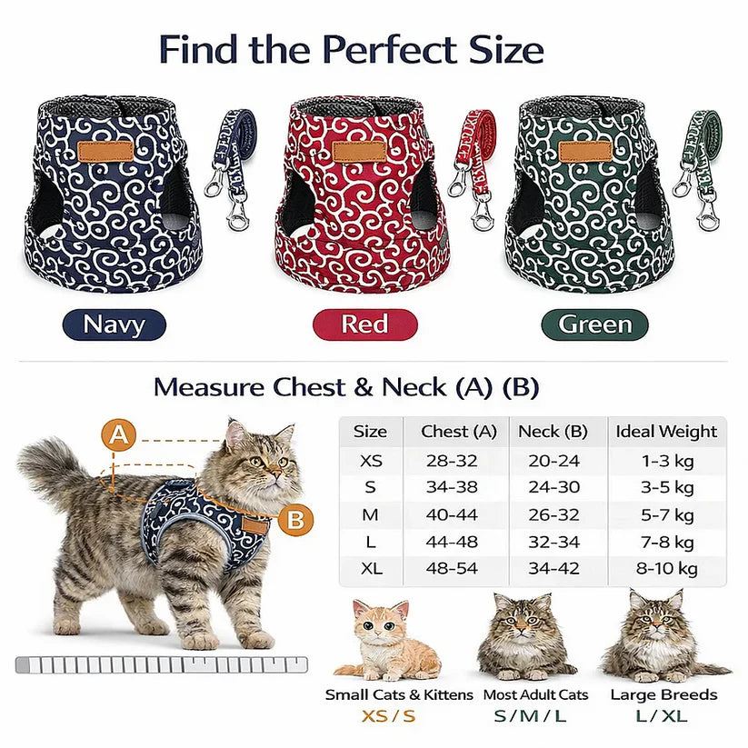 🔥USEMORRA™ Premium Cat Harness & Leash Set