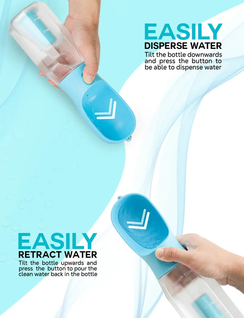 USEMORRA™ Portable Dog and Cat Water Bottle with Food Storage
