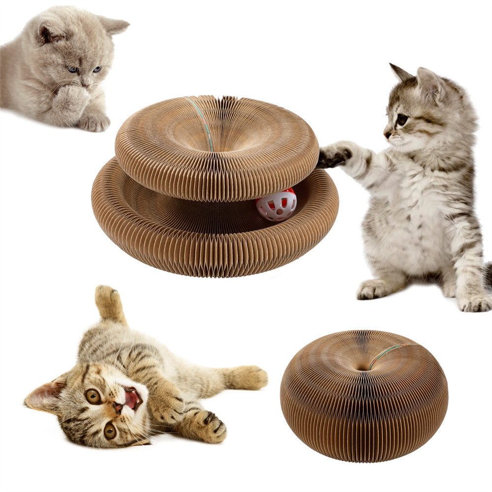 USEMORRA™ Flexible Cat Scratcher Toy with Bell Ball