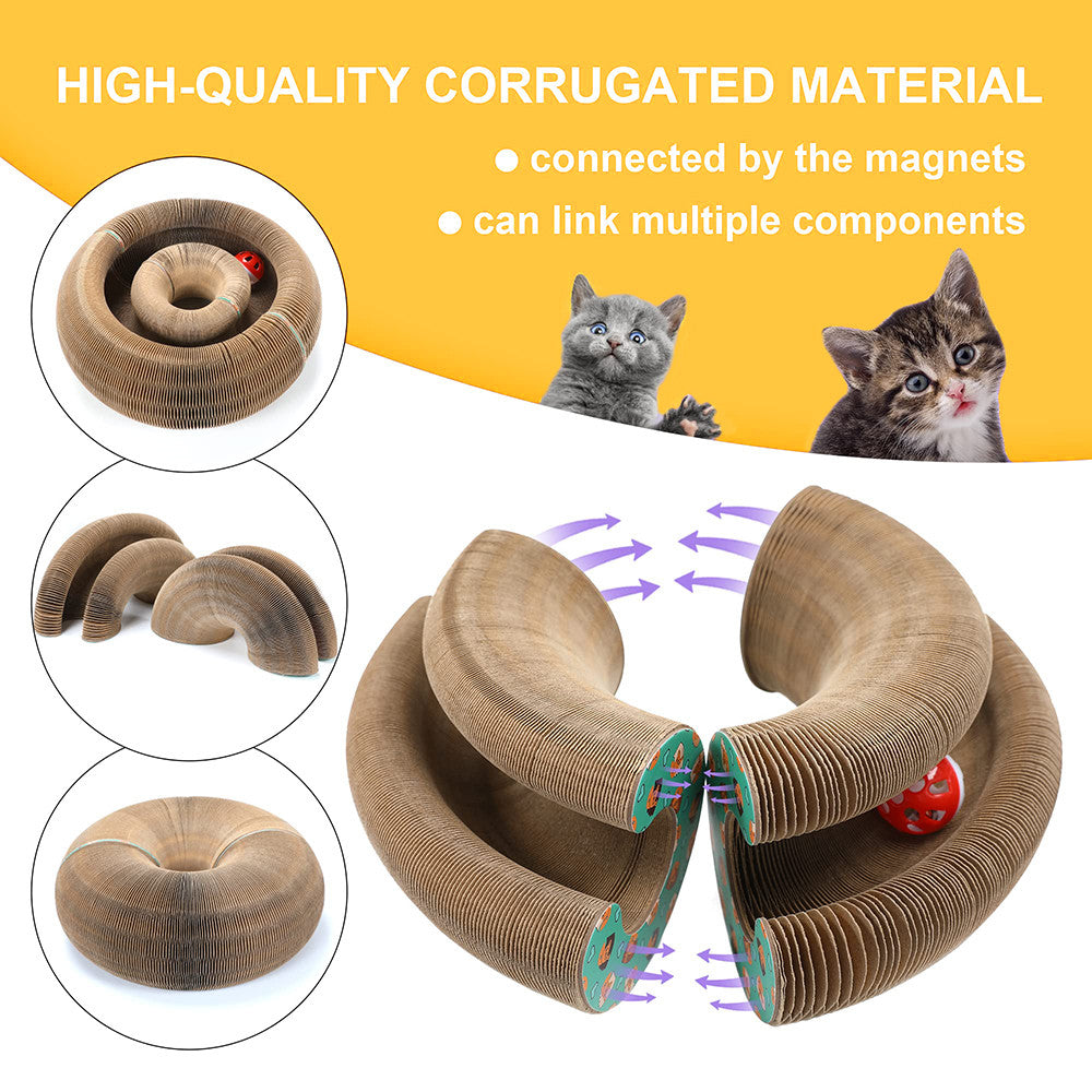 USEMORRA™ Flexible Cat Scratcher Toy with Bell Ball
