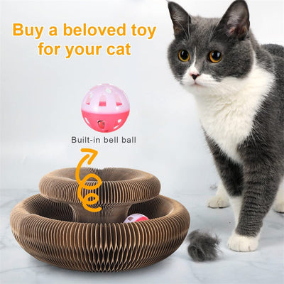 USEMORRA™ Flexible Cat Scratcher Toy with Bell Ball