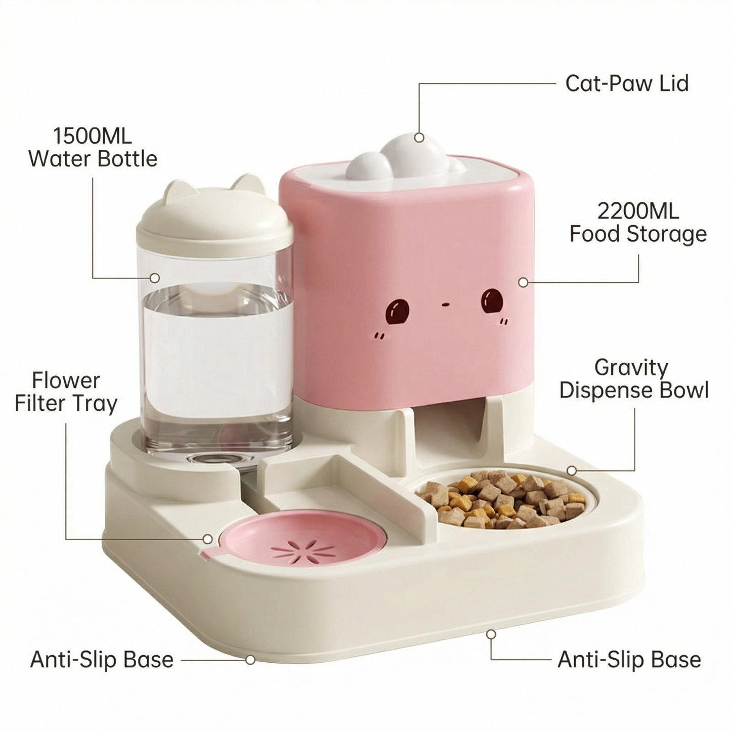2-in-1 Automatic Cat Feeder & Water Station — Keeps Your Cat Fed & Hydrated While You're Away